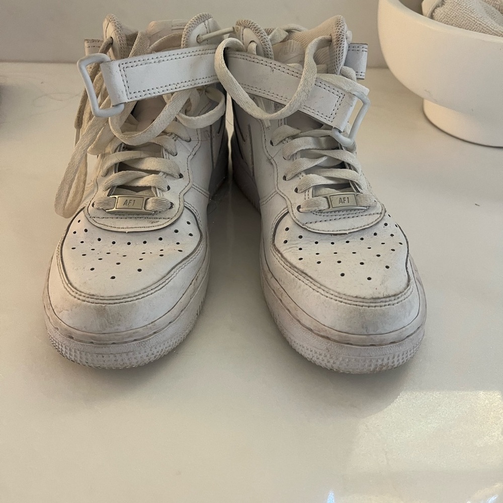 Nike Kids White High-Top Sneakers